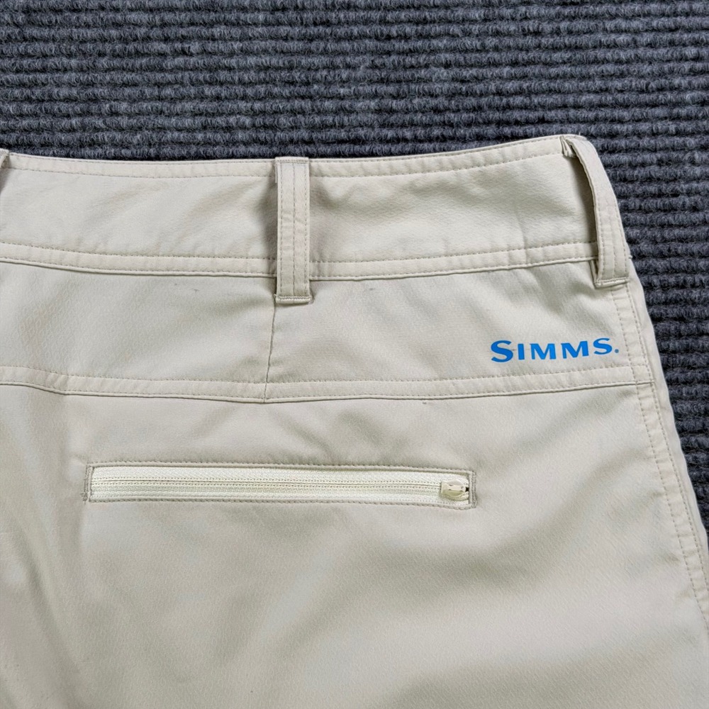 Simms SolarFlex Fishing Short Men 40 Tan Beige Cargo Technical Mesh Outdoor Fish - Picture 8 of 16
